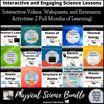Preview of Physical Science Ultimate Bundle - Interactive Videos and Extension Activities