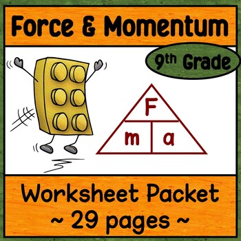 Preview of Physical Science Unit 2:  Force, Newton's Laws,  and Momentum Worksheet Packet