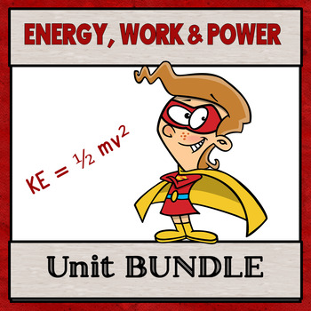 Preview of Physical Science Unit 3 Bundle:  Energy, Work, and Power