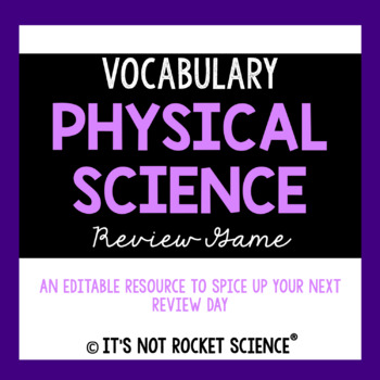 Preview of Physical Science Vocabulary Review Game