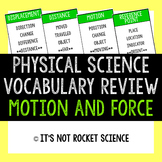 Physical Science Vocabulary Review Game - Motion and Force