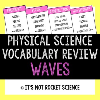 Preview of Physical Science Vocabulary Review Game - Waves