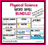 Physical Science Word Wall (English/Spanish)