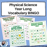 Physical Science Year Long Vocabulary BINGO Games BUNDLE-M