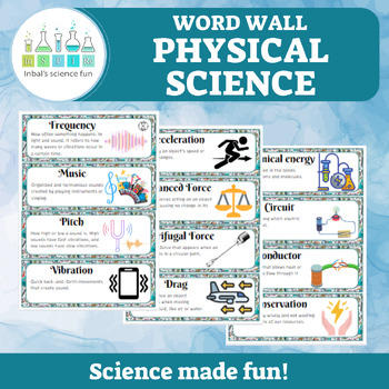 Physical Science word wall (focus wall) by Inbal's science fun | TPT