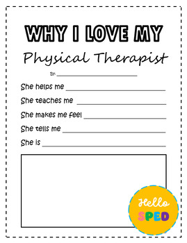 Preview of Physical Therapist Appreciation Writing Prompts
