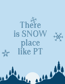 Preview of Physical Therapy FREE winter printable door sign