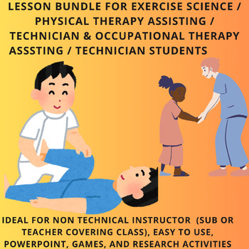 Preview of Physical Therapy Lesson Plans / Exercise Science Lesson Plans Bundle Set -Sub OK