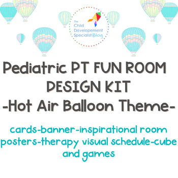 Preview of Physical therapy room posters and templates for activities and games