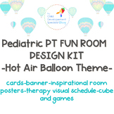 Physical therapy room posters and templates for activities