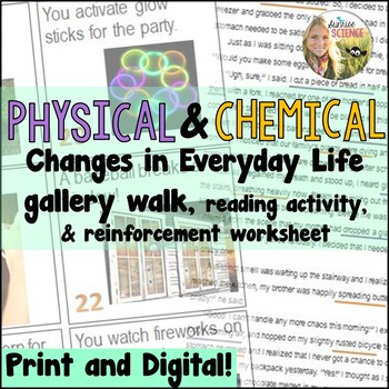 Preview of Physical and Chemical Changes : Identifying Everyday Examples Distance Learning