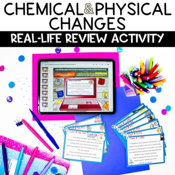 Preview of Physical and Chemical Changes Activity to Review Matter Changes
