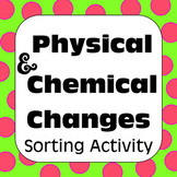 Physical & Chemical Changes Card Sort Activity