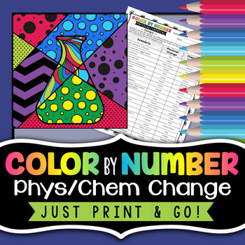 Preview of Physical and Chemical Changes - Science Color By Number