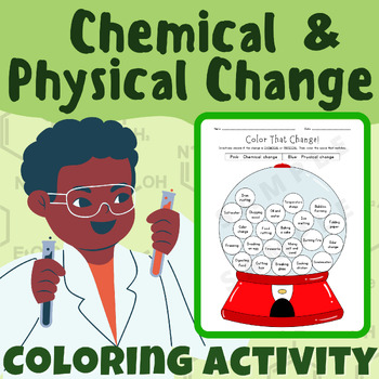 Preview of Physical and Chemical Changes Coloring Activity Worksheet [Chemistry/Science]