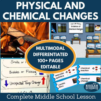 Physical and Chemical Changes Complete 5E Lesson Plan by Kesler Science