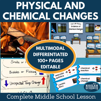 Preview of Physical and Chemical Changes Complete 5E Lesson Plan