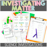 Investigating Matter Experiments, Worksheets, Lesson Plans