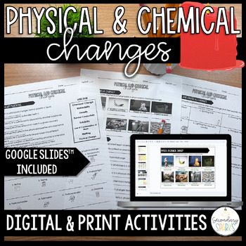Preview of Physical and Chemical Changes Activities - Digital Google Slides™ and Print