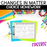 Physical and Chemical Changes FREE Activity
