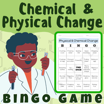 Preview of Physical and Chemical Changes Fun and Interactive Bingo Game [Chemistry/Science]