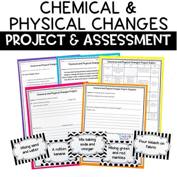 Preview of Physical and Chemical Changes Project and Test
