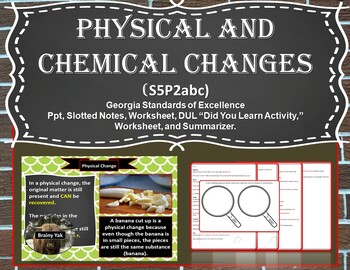 Preview of Physical and Chemical Changes (S5P1abc)