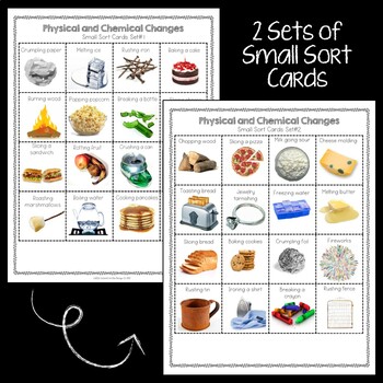Physical and Chemical Changes Sort Cards * Matter Changes | TpT