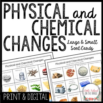 Preview of Physical and Chemical Changes Sort Cards | Print and Digital