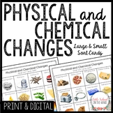 Physical and Chemical Changes Sort Cards | Print and Digital