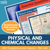 Physical and Chemical Changes - Supplemental Lesson - No Lab