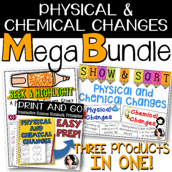 Preview of Physical and Chemical Changes Teaching Bundle VALUED AT $8.00