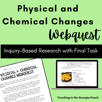 Preview of Physical and Chemical Changes Webquest with Virtual Lab (Great for Sub Plans)