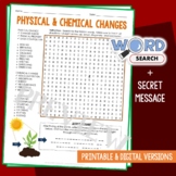 Physical Chemical Change Word Search Puzzle Vocabulary Act