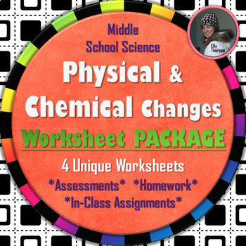 Preview of Physical and Chemical Changes Worksheet BUNDLE