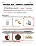 Physical and Chemical Changes and Properties -- Notes and 