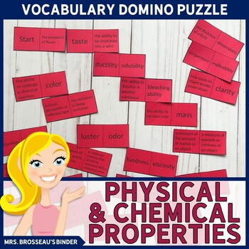 Preview of Physical and Chemical Properties Terms Domino Puzzle