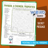 Physical and Chemical Property Word Search Matter Vocabula
