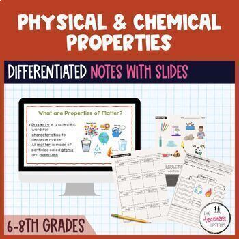 Preview of Physical and Chemical Properties Worksheets | Science Notes