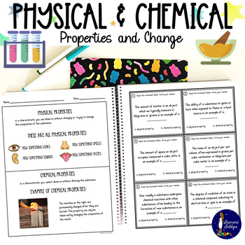 Preview of Physical and Chemical Properties and Changes Print and Digital BOOM Cards