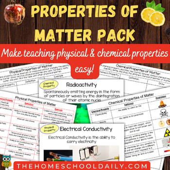 Preview of Physical and Chemical Properties of Matter Pack