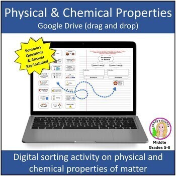Preview of Physical and Chemical Properties of Matter (drag and drop) Google Drive Activity