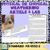Physical and Chemical Weathering Hands On Lab Article and 