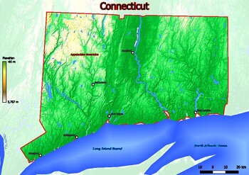 Physical Map Of Connecticut With Mountains Plains Bridges Rivers   Original 9595906 1 