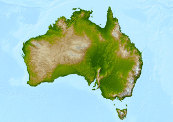 Preview of Physical map of the continent of Australia Poster