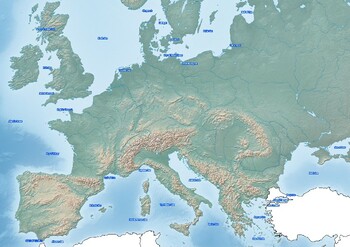 physical map of europe seas