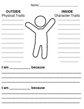 Physical vs. Character Traits by Madison Buckley | TPT