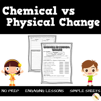 Physical vs Chemical Change Worksheets by Super Simple Sheets | TpT