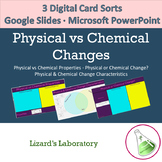 Physical vs Chemical Changes Digital Card Sorts - Distance