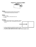 Physical vs Chemical Properties/Changes Foldable Activity 